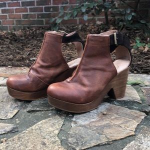 NWOT Free People wedge ankle-strap bootie